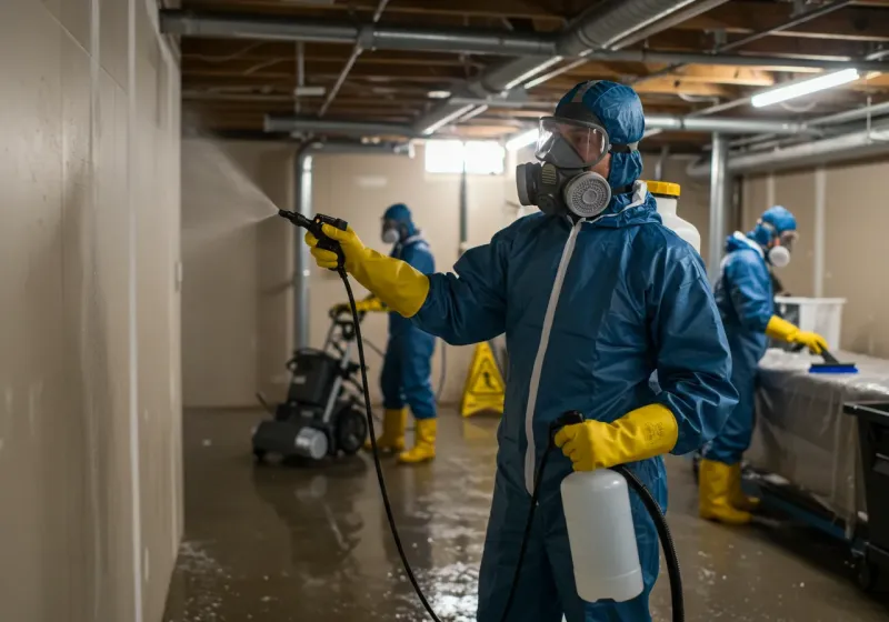 Basement Sanitization and Antimicrobial Treatment process in Ahoskie, NC