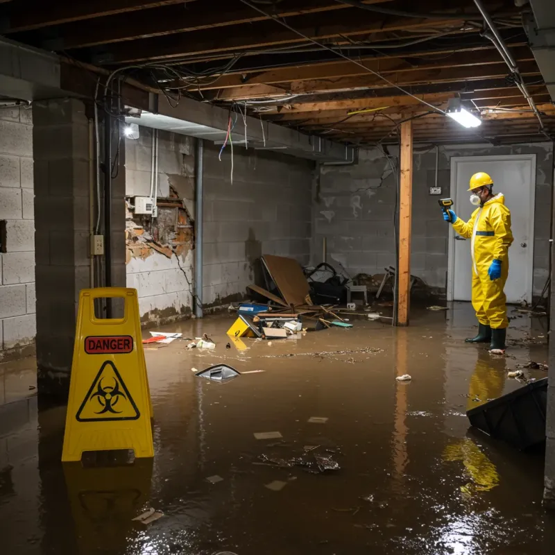 Flooded Basement Electrical Hazard in Ahoskie, NC Property